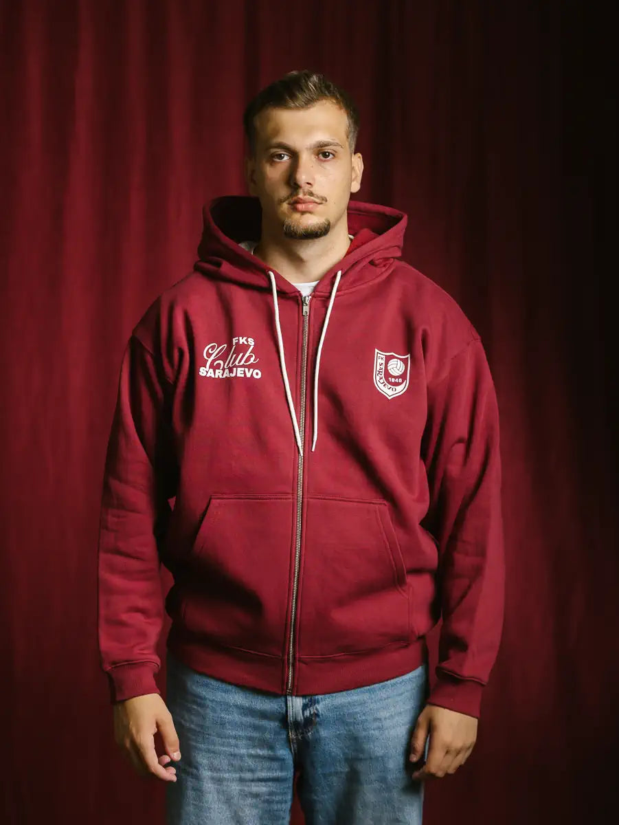Dukserica - Bordo FKS Club Zipper – slika 1