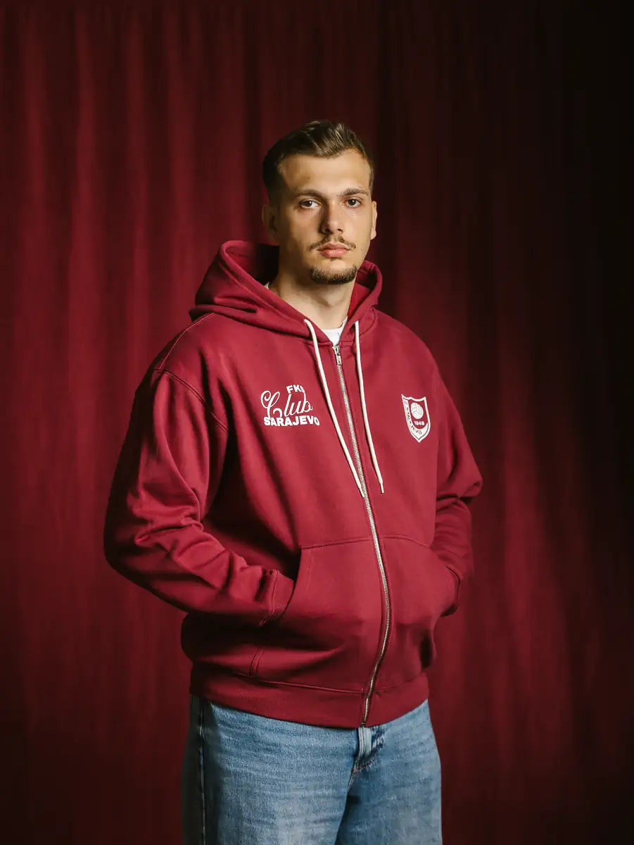 Dukserica - Bordo FKS Club Zipper – slika 3