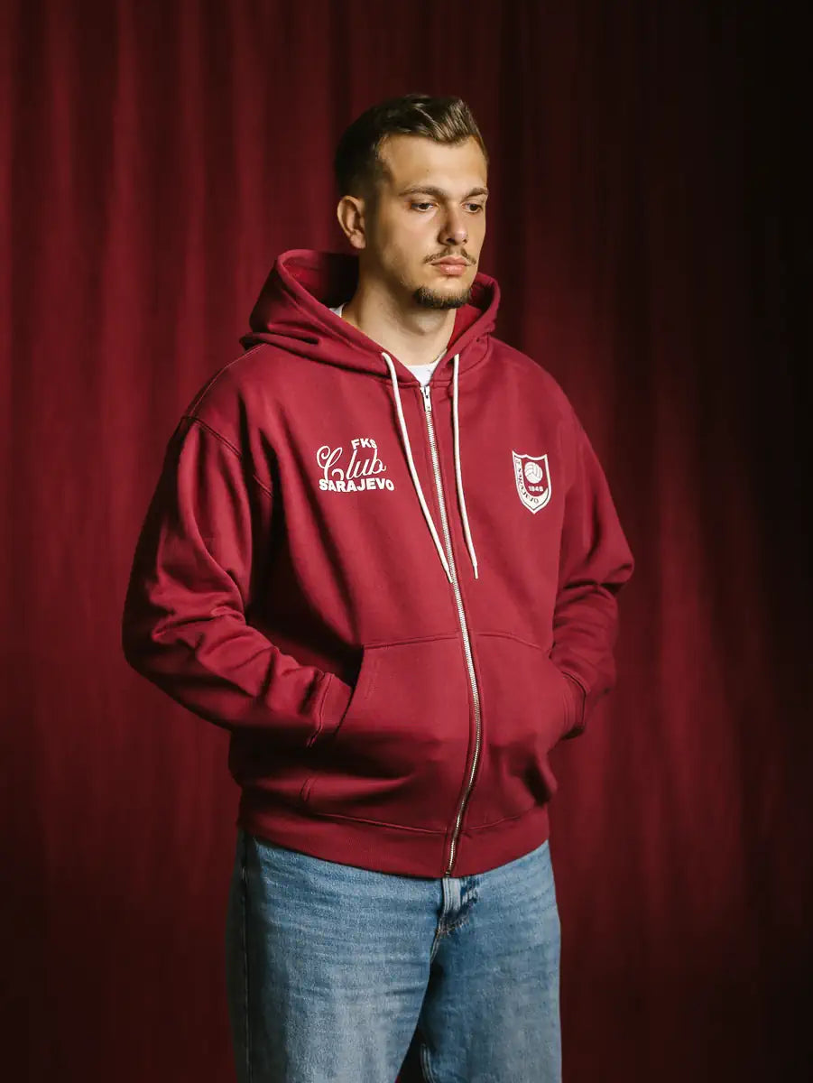 Dukserica - Bordo FKS Club Zipper – slika 4