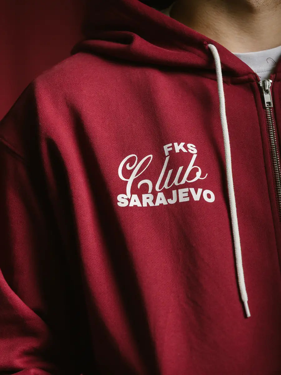 Dukserica - Bordo FKS Club Zipper – slika 10
