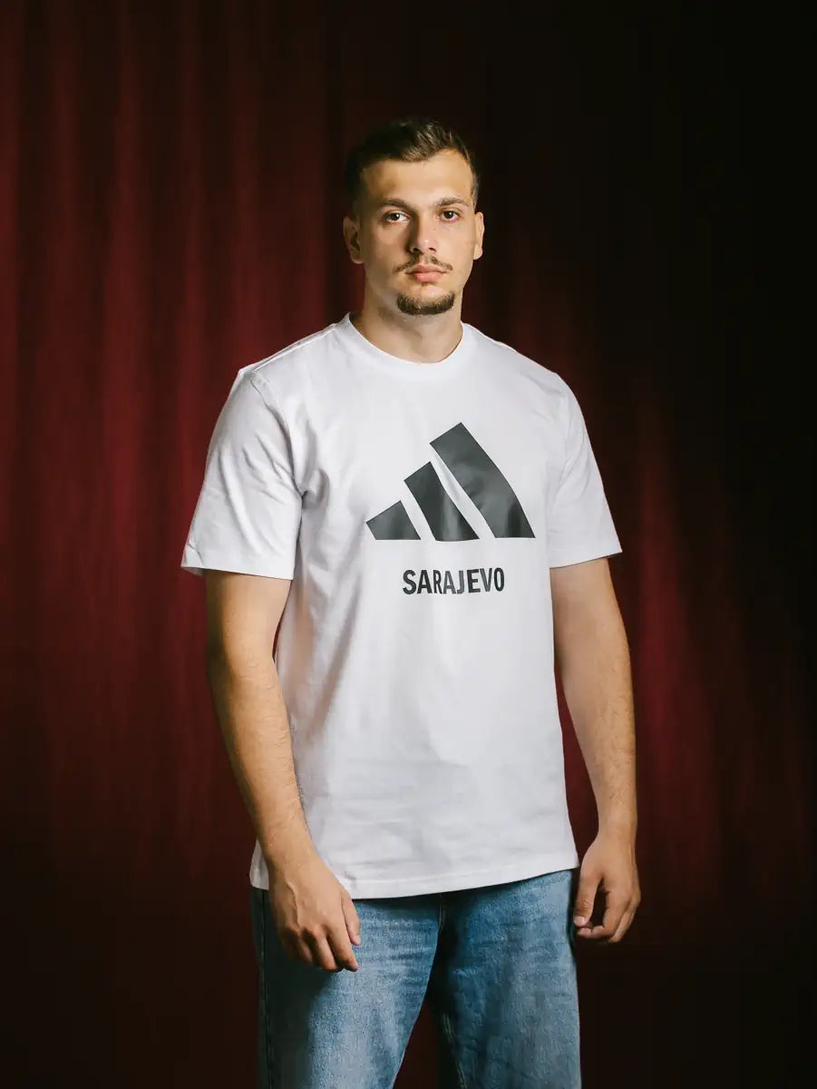 adidas pamučna majica – Bijela – slika 4