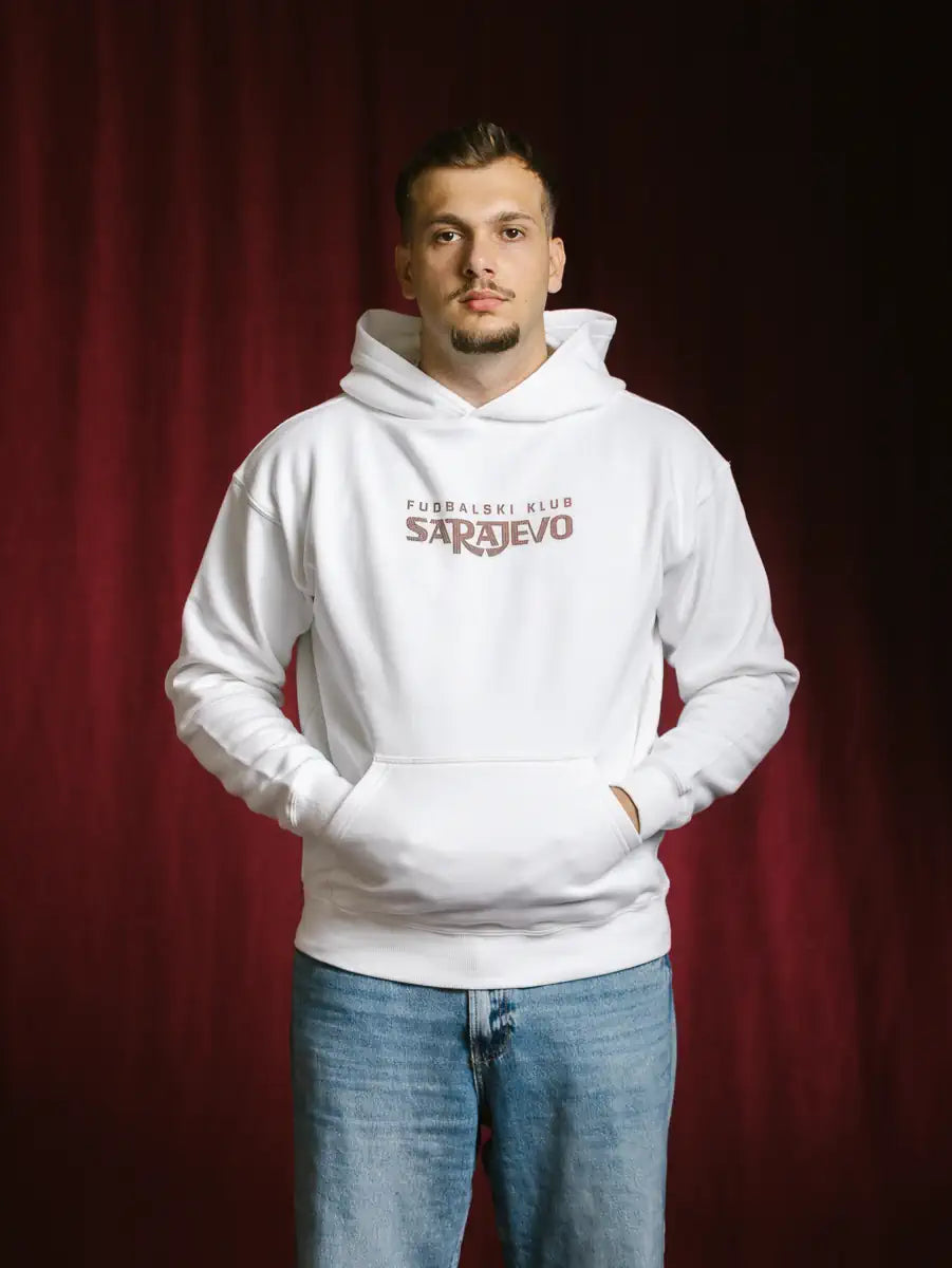 Dukserica – Bijela "Kockice" – slika 2
