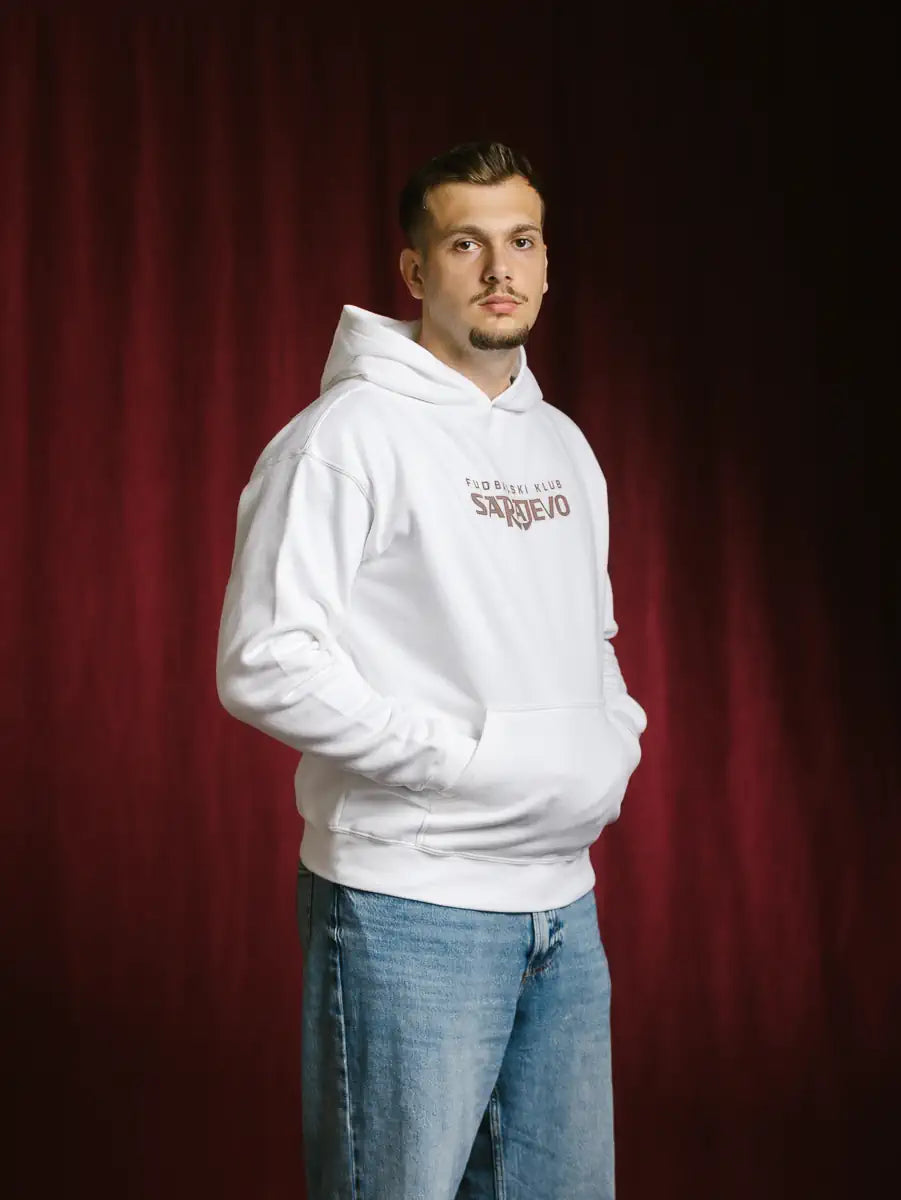 Dukserica – Bijela "Kockice" – slika 3
